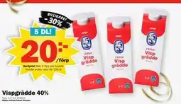 Pekås Vispgrädde 40%, Medlemspris erbjuda