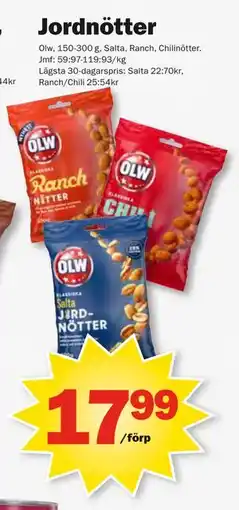 Pekås Jordnötter erbjuda