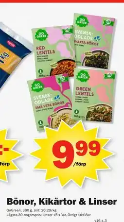 Pekås Bönor, Kikärtor & Linser erbjuda