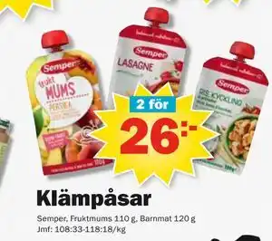 Pekås Klämpåsar erbjuda