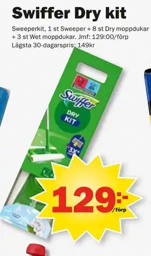Pekås Swiffer Dry kit erbjuda