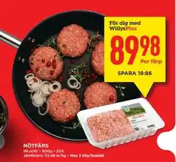 Willys NÖTFÄRS, Medlemspris erbjuda