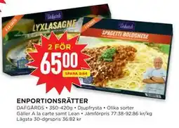 Willys ENPORTIONSRÄTTER DAFGÅRDS erbjuda