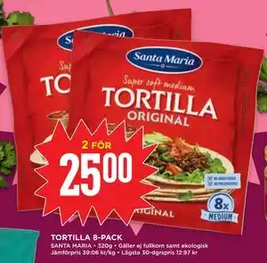 Willys TORTILLA 8-PACK erbjuda