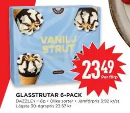 Willys GLASSTRUTAR 6-PACK erbjuda