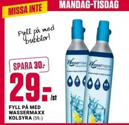 ÖoB FYLL PÅ MED WASSERMAXX KOLSYRA erbjuda