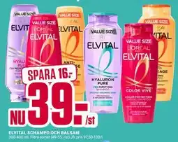 ÖoB ELVITAL SCHAMPO OCH BALSAM erbjuda