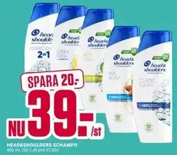 ÖoB HEAD&SHOULDERS SCHAMPO erbjuda