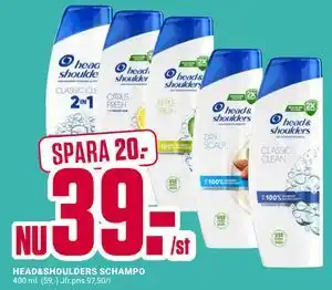 ÖoB HEAD&SHOULDERS SCHAMPO erbjuda