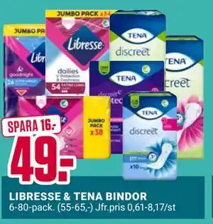 ÖoB LIBRESSE & TENA BINDOR erbjuda