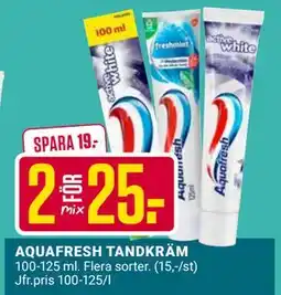 ÖoB AQUAFRESH TANDKRÄM erbjuda