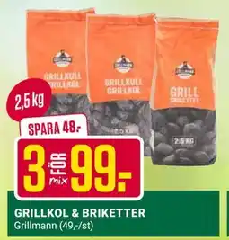 ÖoB GRILLKOL & BRIKETTER erbjuda