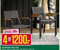 ÖoB STAPELBAR STOL FYN erbjuda