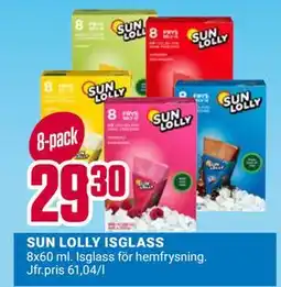 ÖoB SUN LOLLY ISGLASS erbjuda