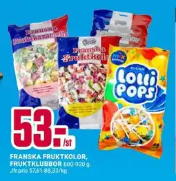 ÖoB FRANSKA FRUKTKOLOR, FRUKTKLUBBOR erbjuda