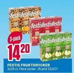 ÖoB FESTIS FRUKTDRYCKER erbjuda