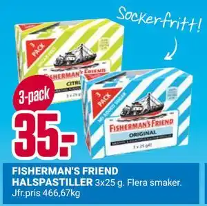 ÖoB FISHERMAN'S FRIEND HALSPASTILLER erbjuda