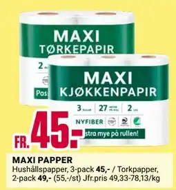 ÖoB MAXI PAPPER erbjuda