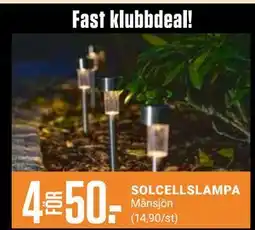 ÖoB SOLCELLSLAMPA, Medlemspris erbjuda