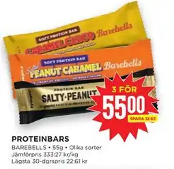 Willys Hemma PROTEINBARS erbjuda