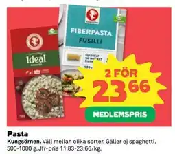 Coop Daglivs Pasta, Medlemspris erbjuda