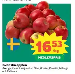 Coop Daglivs Svenska äpplen, Medlemspris erbjuda
