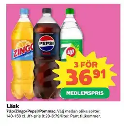 Coop Daglivs Läsk, Medlemspris erbjuda