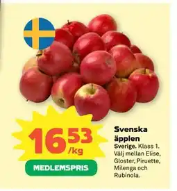 Coop Daglivs Svenska äpplen, Medlemspris erbjuda