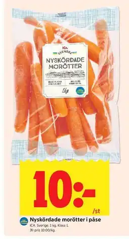 ICA Kvantum Nyskördade morötter i påse erbjuda