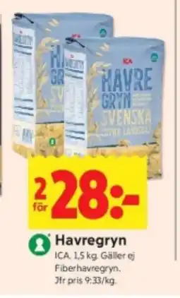 ICA Kvantum Havregryn erbjuda