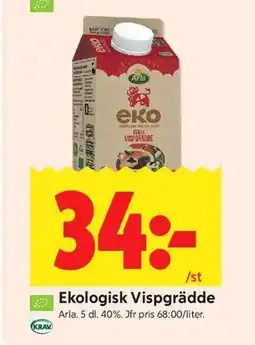 ICA Kvantum Ekologisk Vispgrädde erbjuda