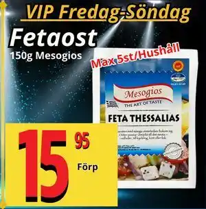 Fetaost, Medlemspris