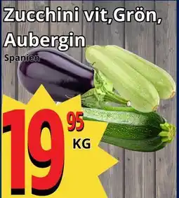 Supergrossen Zucchini vit,Grön, Aubergin erbjuda