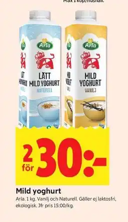 ICA Kvantum Mild yoghurt erbjuda