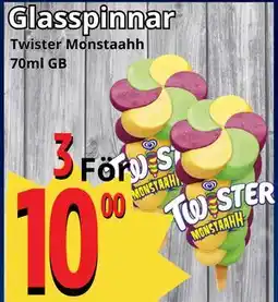 Supergrossen Glasspinnar erbjuda
