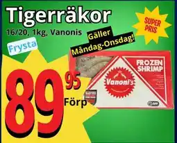 Supergrossen Tigerräkor erbjuda