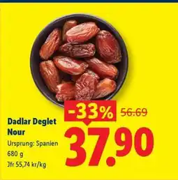Lidl Dadlar Deglet Nour erbjuda