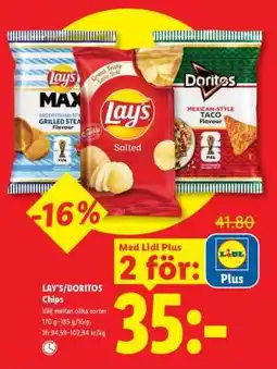 Lidl Lay's, Doritos Chips erbjuda