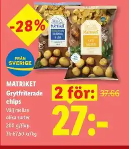 Lidl Matriket Grytfriterade chips erbjuda