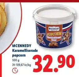 Lidl MCENNEDY Karamelliserade popcorn erbjuda