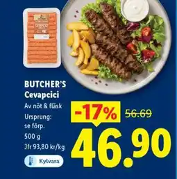 Lidl BUTCHER’S Cevapcici erbjuda