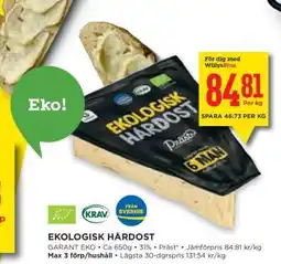 Willys Ekologisk Hårdost erbjuda