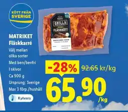 Lidl MATRIKET Fläskkarré erbjuda