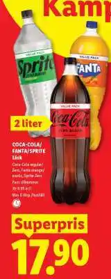 Lidl Coca-Cola/Fanta/Sprite Läsk erbjuda