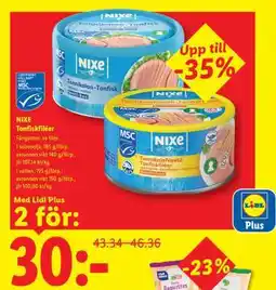 Lidl Nixe Tonfiskfiléer erbjuda