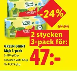 Lidl GREEN GIANT MAJS 3-pack erbjuda