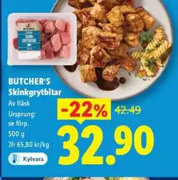 Lidl BUTCHER'S Skinkgryttbitar erbjuda