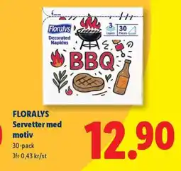 Lidl FLORALYS Servetter med motiv erbjuda