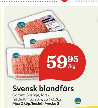 Hemköp Svensk blandfärs erbjuda
