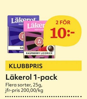 Hemköp Läkerol 1-pack erbjuda
